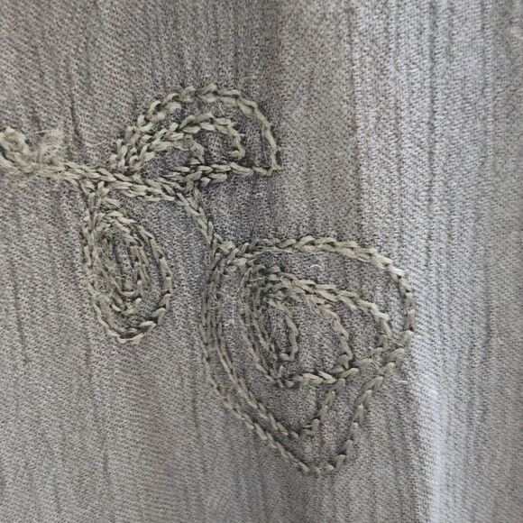 Clockhouse C&A Black Viscose Maxi Slip Dress-Embroidered-Boho-Dark Fairy-Folk 40 - Picture 6 of 10